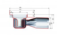 Душевой канал с вертикальным фланцем ACO ShowerDrain C 585мм