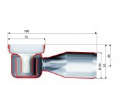 Душевой канал без фланца ACO ShowerDrain C 885мм