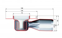 Душевой канал с горизонтальным фланцем ACO ShowerDrain C  1185мм  