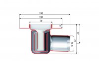 Душевой канал с горизонтальным фланцем ACO ShowerDrain C  885мм 